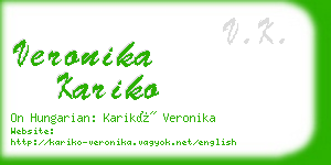 veronika kariko business card